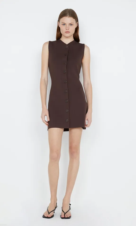 Bec Bridge Mini Dresses ILORA KNIT MINI DRESS Choc 8211 Women