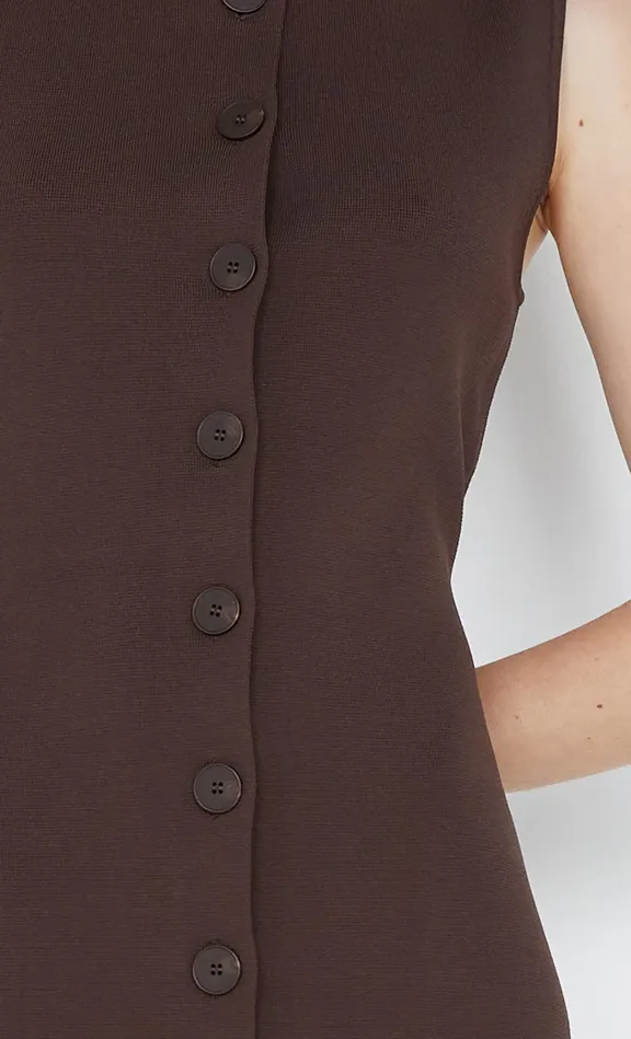 Bec Bridge Mini Dresses ILORA KNIT MINI DRESS Choc 8211 Women