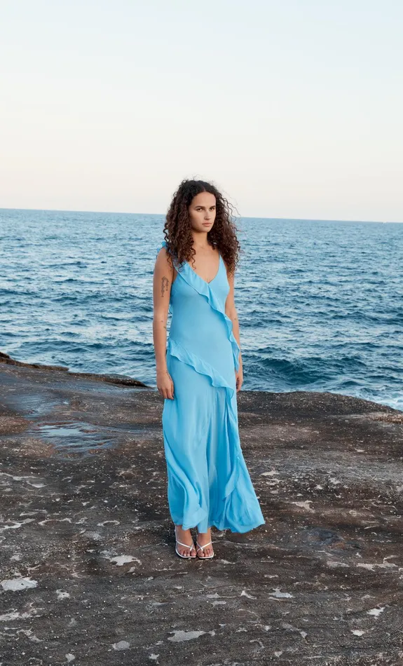 Bec Bridge Prom Dresses AIDA FRILL DRESS Azure 8211 Women