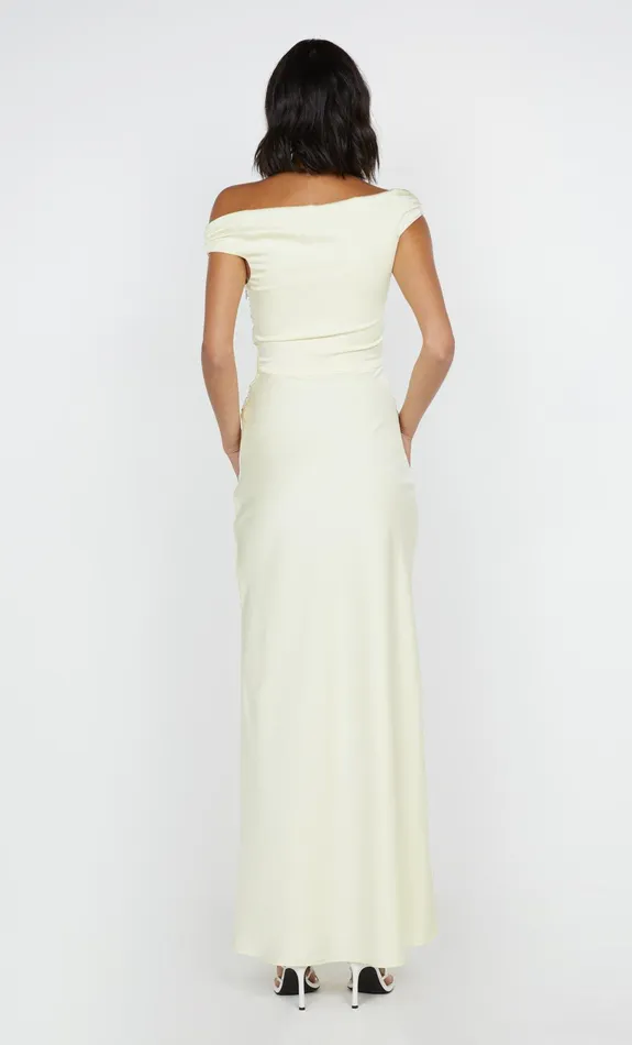 Bec Bridge Prom Dresses ETERNITY OFF SHOULDER MAXI Ice Yellow 8211 Women