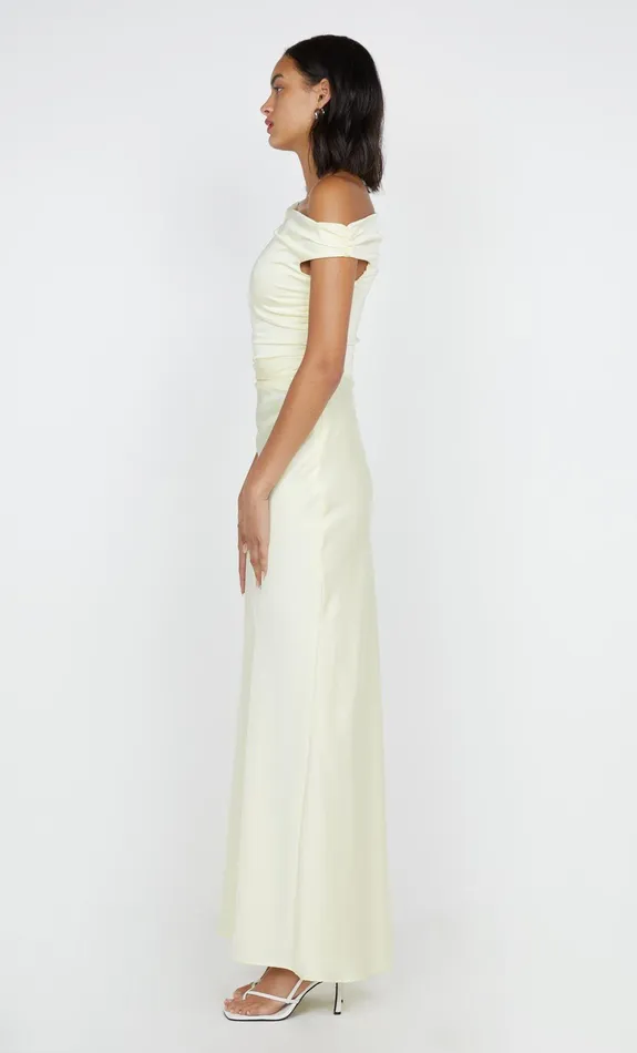 Bec Bridge Prom Dresses ETERNITY OFF SHOULDER MAXI Ice Yellow 8211 Women