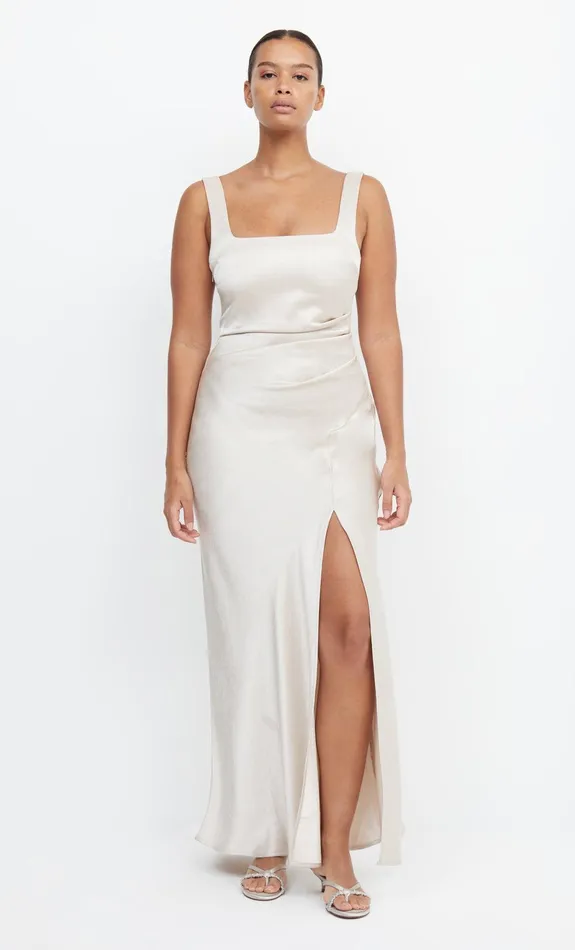 Bec Bridge Prom Dresses THE DREAMER SQUARE NECK DRESS Sand 8211 Women