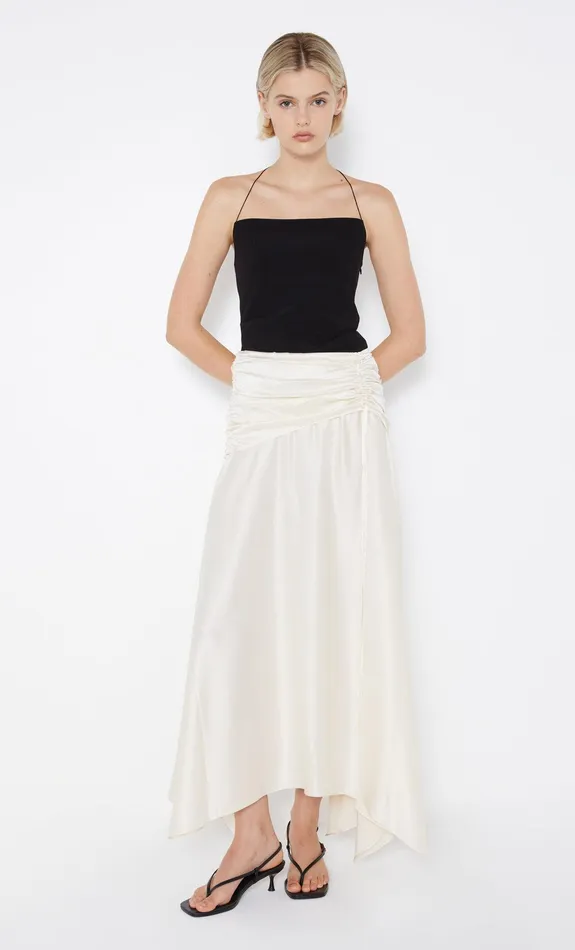 Bec Bridge Skirts CHANTILLY SILK RUCHED SKIRT Ivory 8211 Women