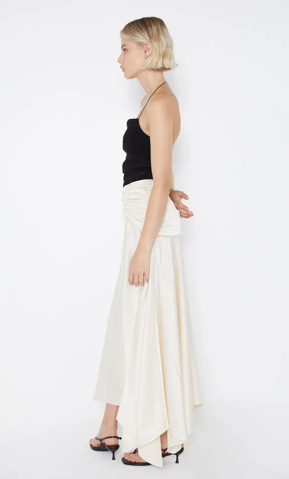Bec Bridge Skirts CHANTILLY SILK RUCHED SKIRT Ivory 8211 Women