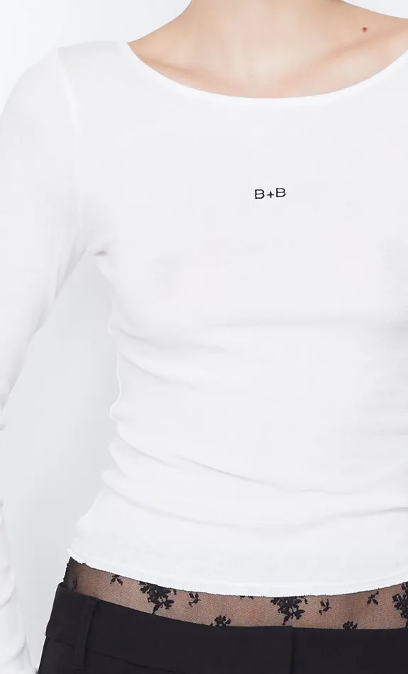 Bec Bridge Tops BB LONG SLEEVE TOP Ivory 8211 Women