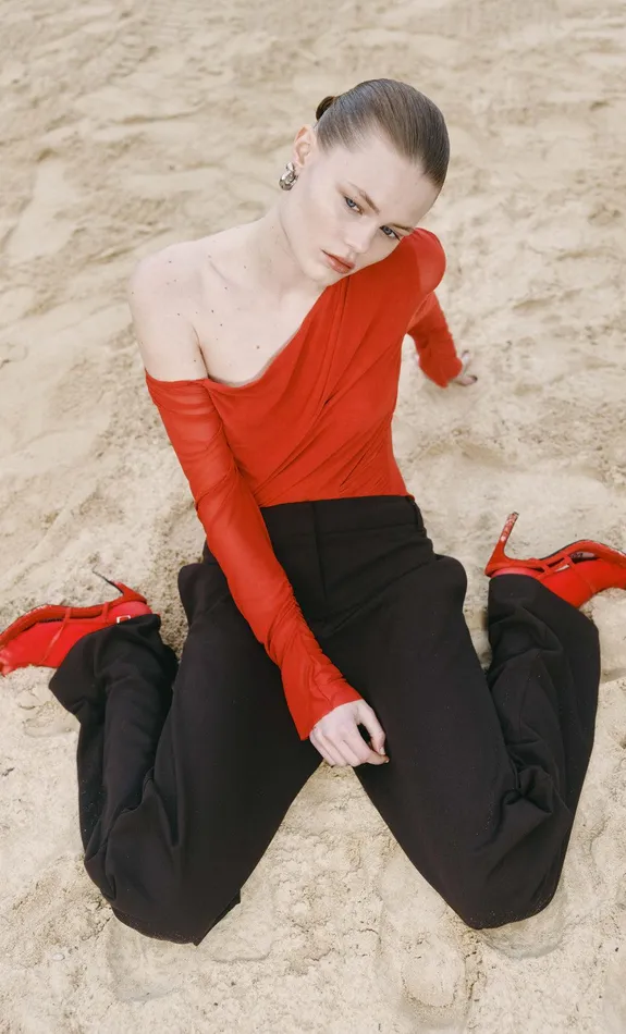 Bec Bridge Tops LIV LONG SLEEVE TOP Rouge 8211 Women