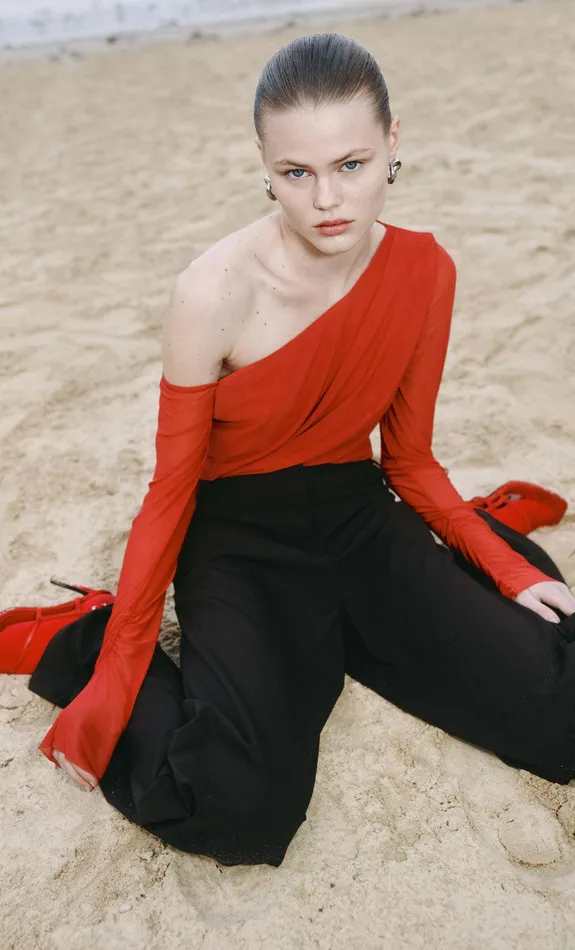 Bec Bridge Tops LIV LONG SLEEVE TOP Rouge 8211 Women