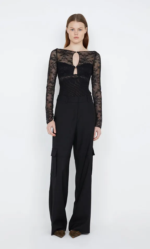 Bec Bridge Tops LOANI LONG SLEEVE BODYSUIT Black 8211 Women