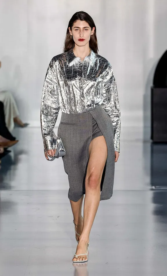 Bec Bridge Tops XANTHIA YOKE SHIRT Silver 8211 Women