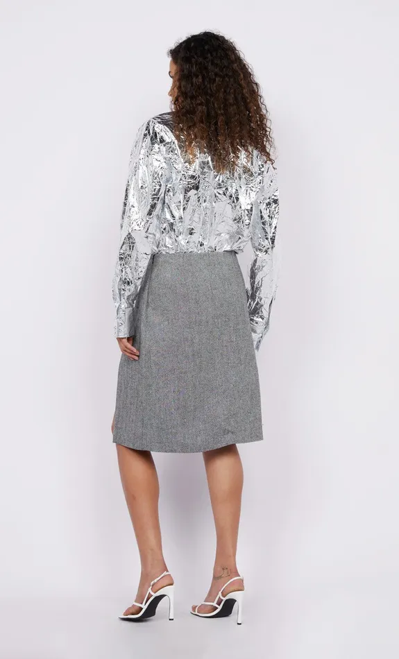 Bec Bridge Tops XANTHIA YOKE SHIRT Silver 8211 Women