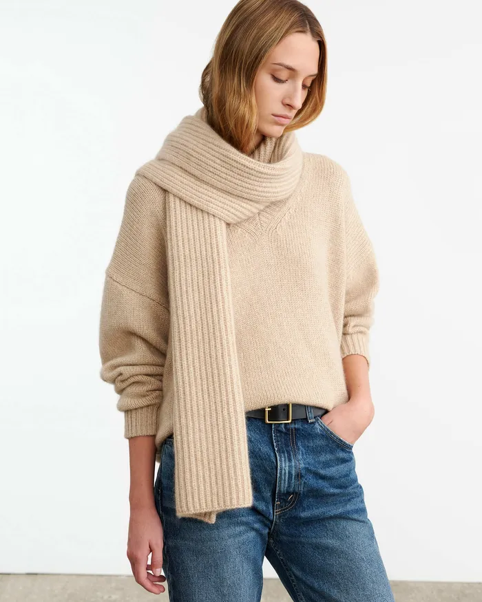 Belts and Accessories Nili Lotan Women DIMA CASHMERE SCARF Black