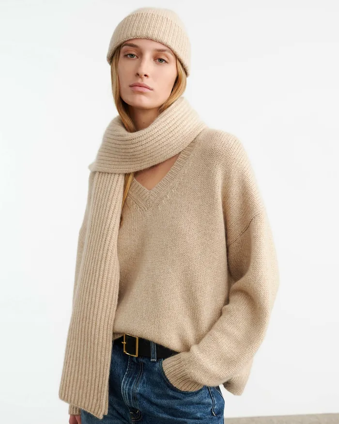Belts and Accessories Nili Lotan Women DIMA CASHMERE SCARF Black