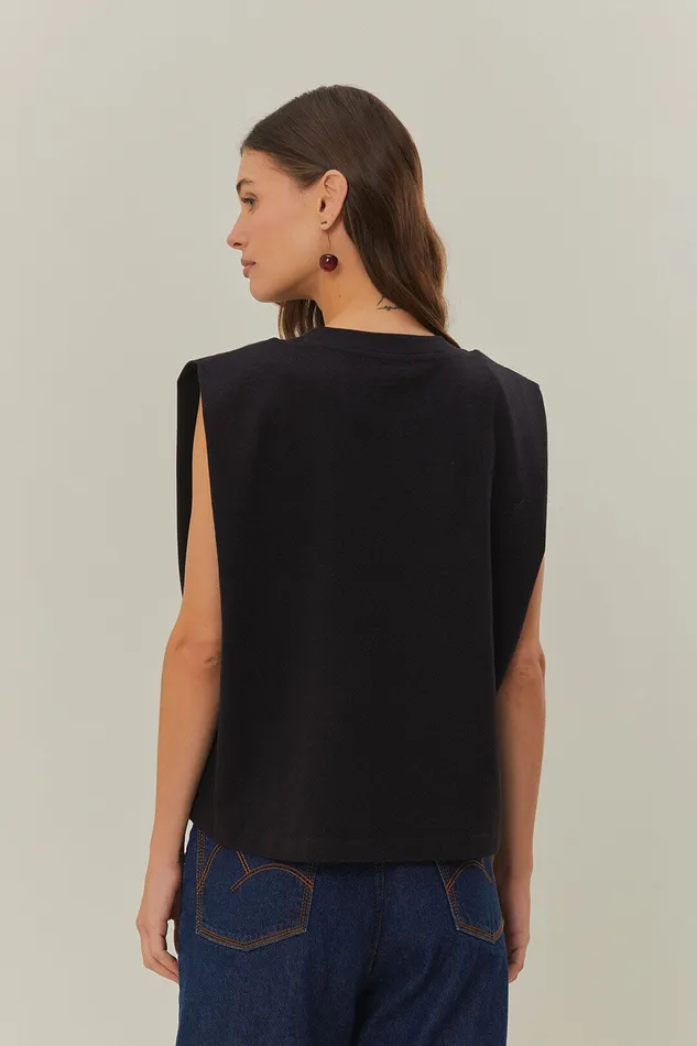 Black Beaded Hearts TShirt Women Farm Rio TShirts
