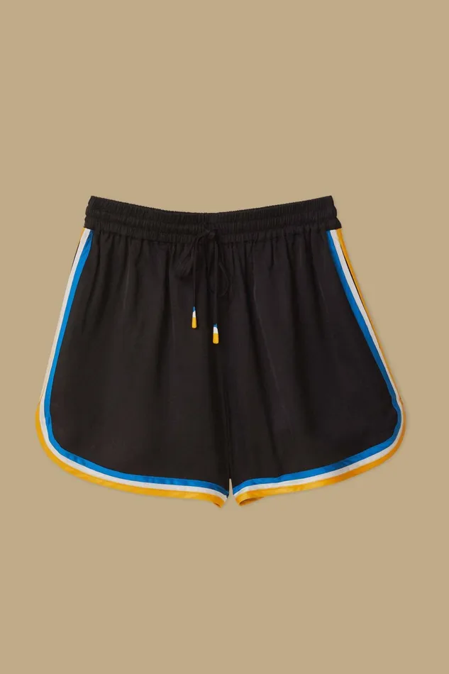 Black With Stripes Shorts Women Farm Rio Shorts