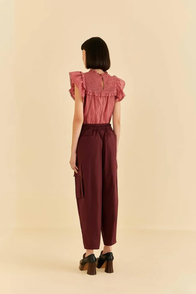 Blush Organic Cotton Cargo Pants Women Farm Rio Pants