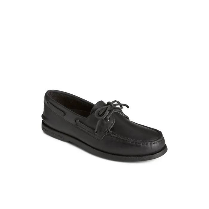 Boat Shoes Men Sperry Authentic Original Boat Shoe Black Leather Smooth