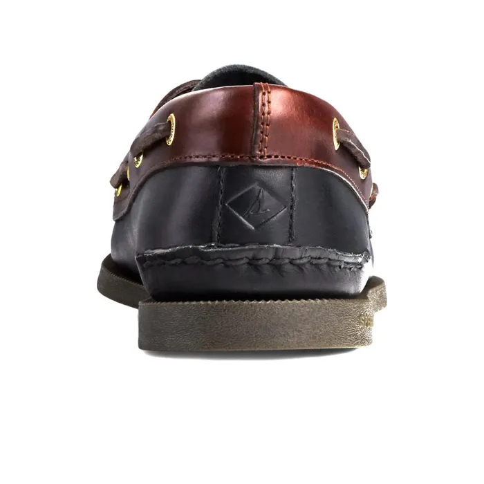 Boat Shoes Men Sperry Authentic Original Leather Boat Shoe Black Leather Mixed Material