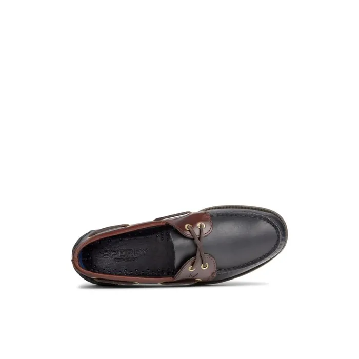 Boat Shoes Men Sperry Authentic Original Leather Boat Shoe Black Leather Mixed Material