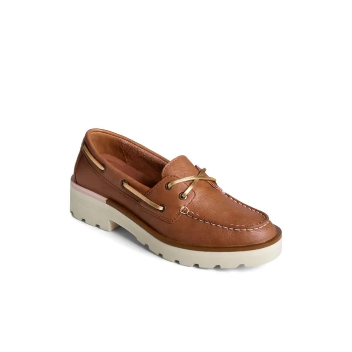 Boat Shoes Women Sperry Lug Boat Shoe Medium Beige