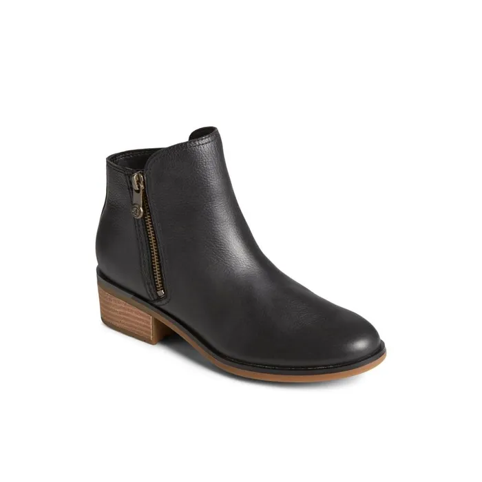 Boots Women Sperry Seaport Storm Water Resistant Leather Boot Black