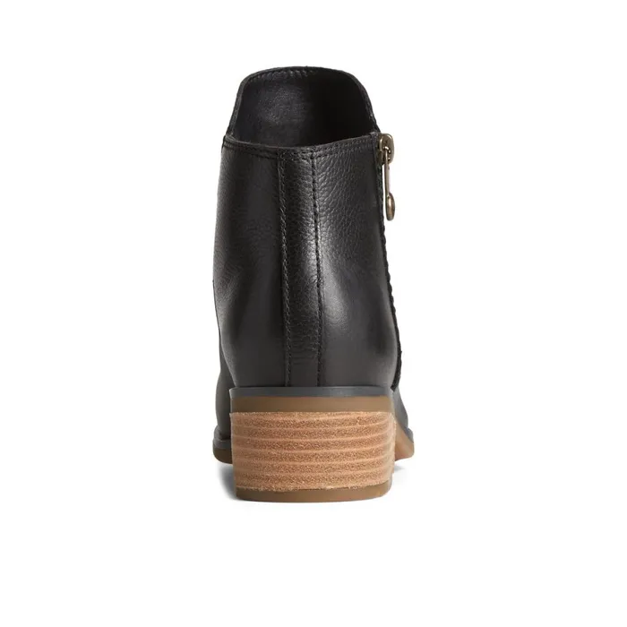 Boots Women Sperry Seaport Storm Water Resistant Leather Boot Black