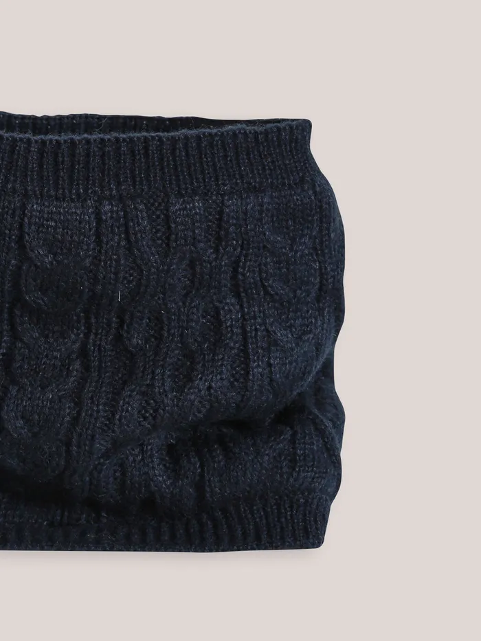 Boys Cyrillus Accessories Child039s FleeceLined Snood Marine
