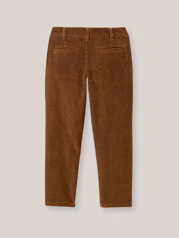 Boys Cyrillus Clothing Corduroy Chino Trousers Cafe