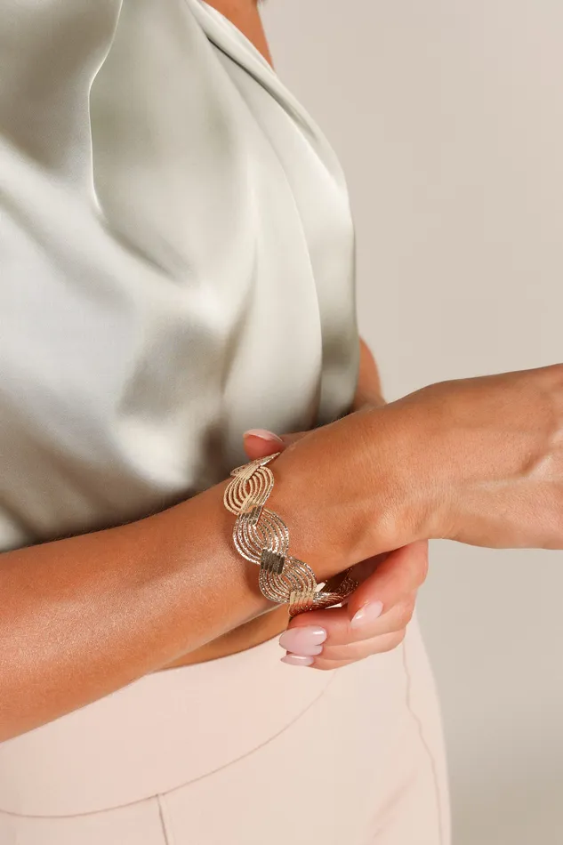 Bracelets Women petalandpup Eliana Cuff Bracelet 8211 Gold Gold