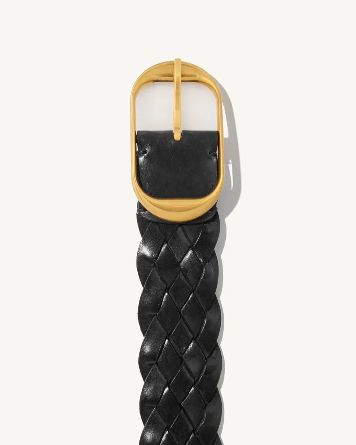 BRAIDED NILI BELT Black Belts and Accessories Nili Lotan Women