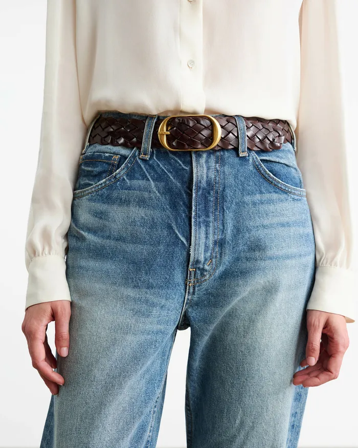 BRAIDED NILI BELT Black Belts and Accessories Nili Lotan Women