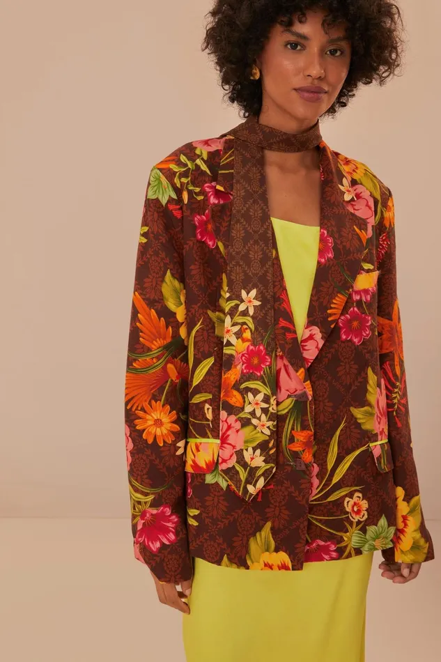 Brown Charming Garden Blazer Women Farm Rio Blazers