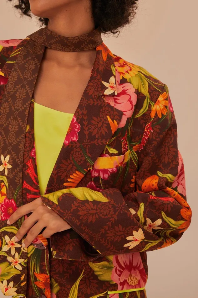 Brown Charming Garden Blazer Women Farm Rio Blazers