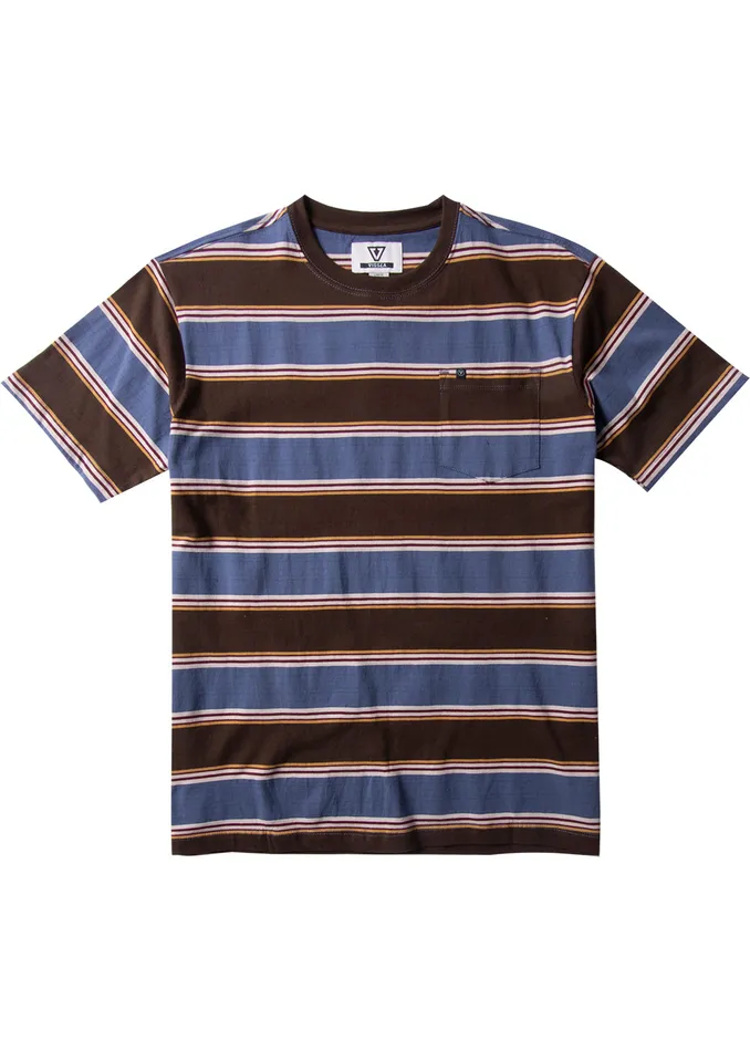 Cannon Eco Ss Pkt Tee Java Men Knit Tees Vissla