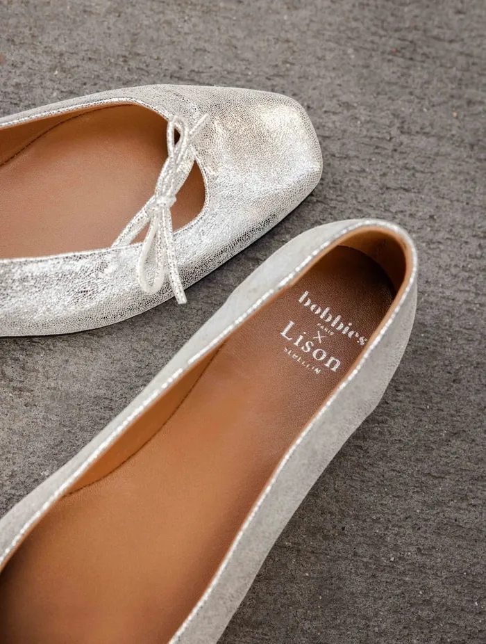 Carry Silver Meanders Women Bobbies Ballet Flats