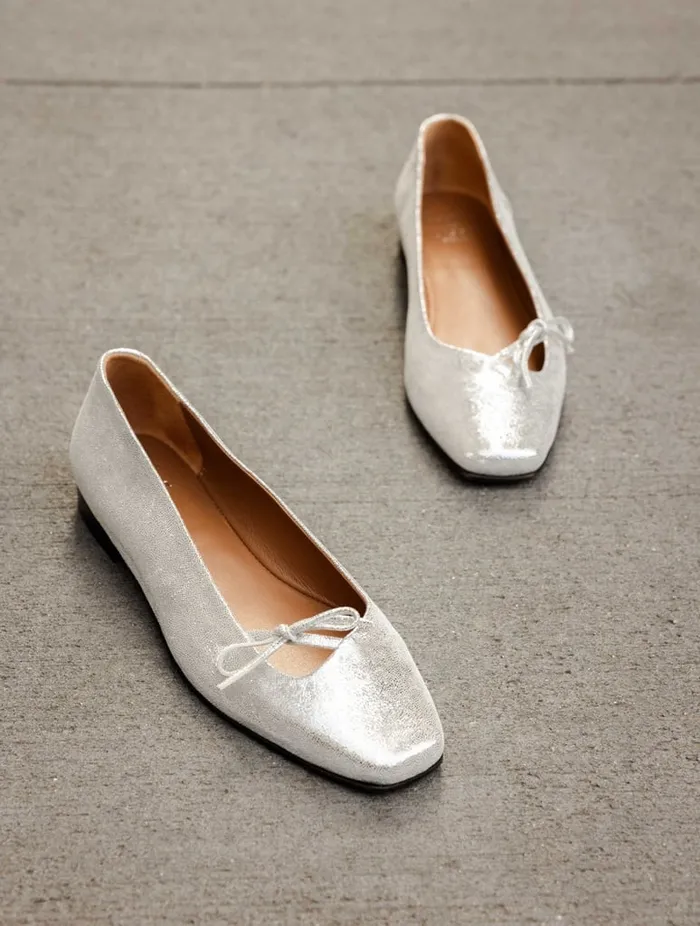 Carry Silver Meanders Women Bobbies Ballet Flats