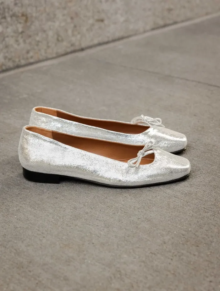 Carry Silver Meanders Women Bobbies Ballet Flats