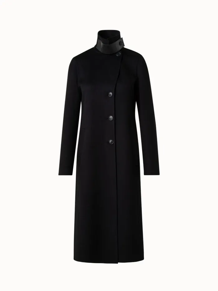 Cashmere DoubleFace Blazer Coat Black Women Akris Cashmere