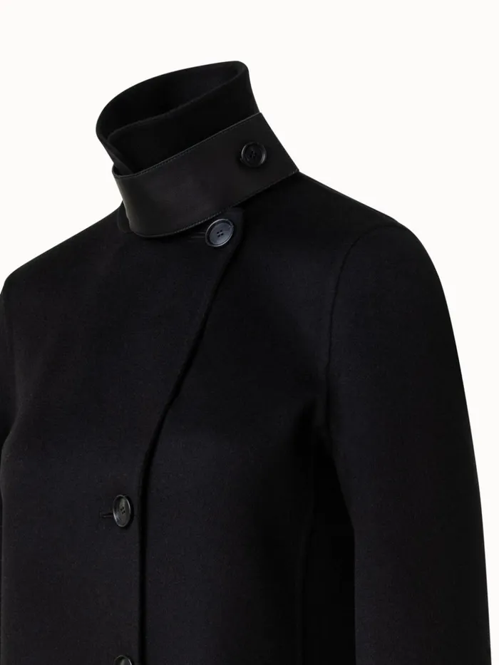 Cashmere DoubleFace Blazer Coat Black Women Akris Cashmere