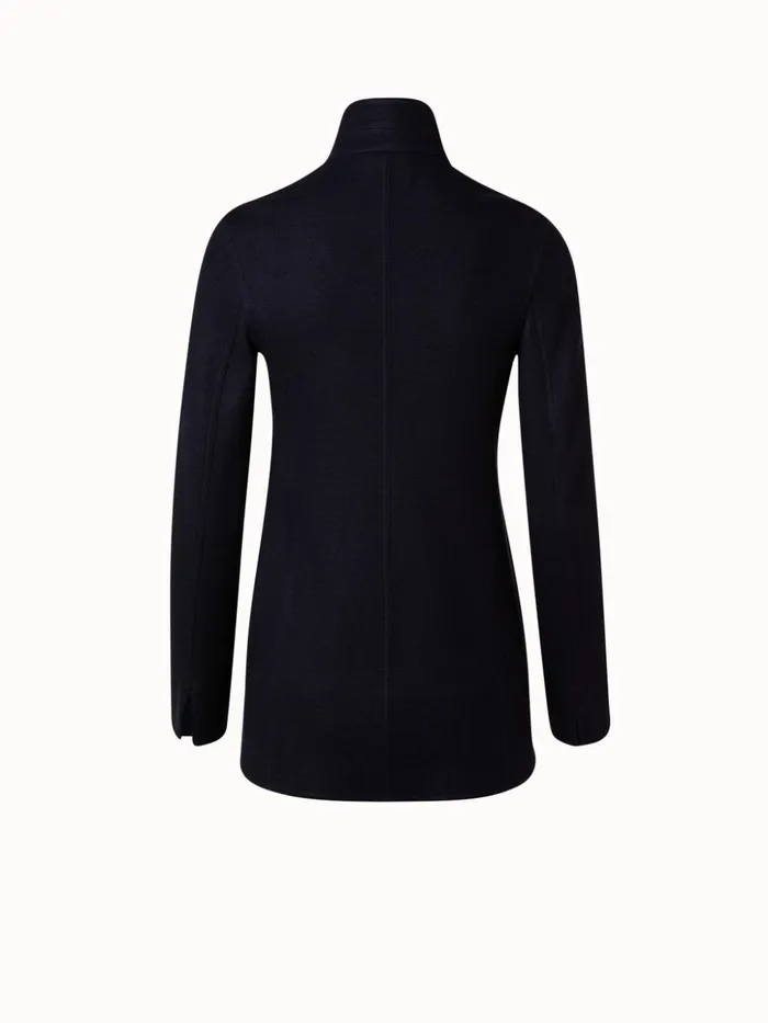 Cashmere Jersey Jacket Navy Women Akris Jackets