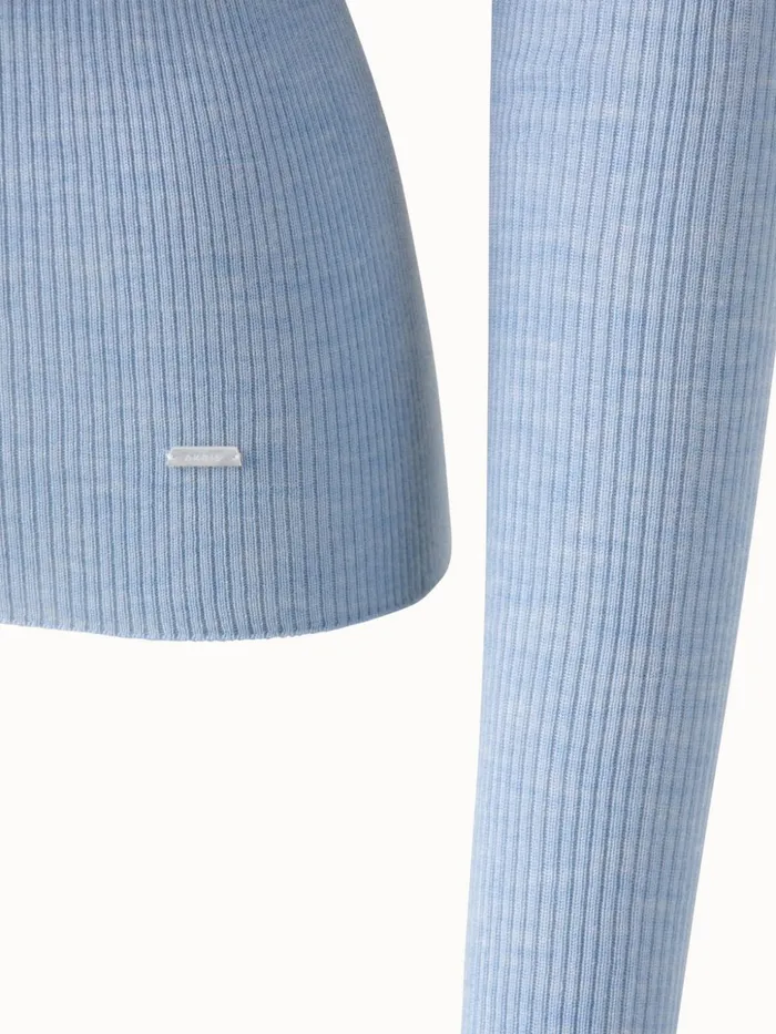 Cashmere Silk Knit Pullover Ice Blue Women Akris Cashmere