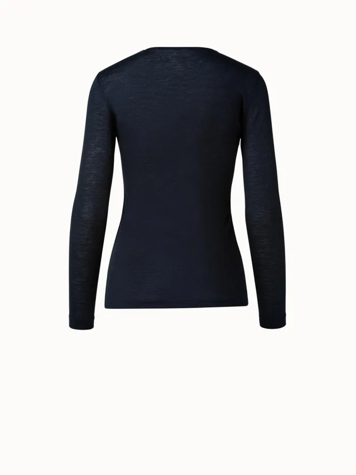 Cashmere Silk Shirt Denim Women Akris Cashmere