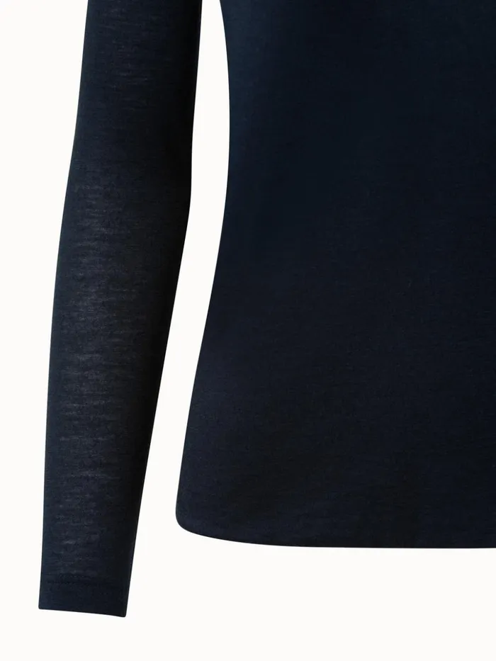 Cashmere Silk Shirt Denim Women Akris Cashmere