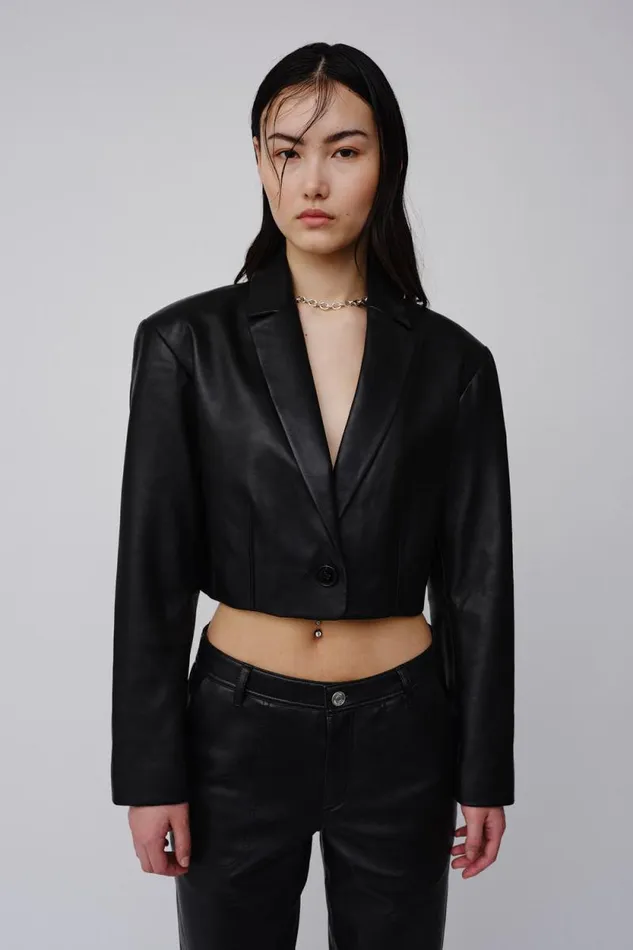 Cher Leather 8211 Black Women Won Hundred Coats Jackets and Blazers