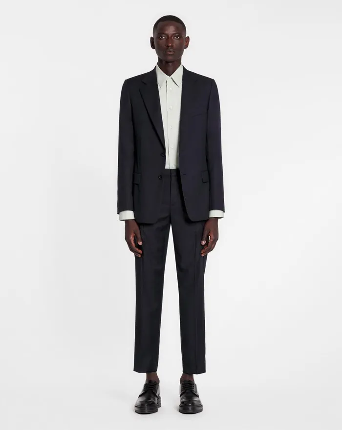 Cigarette Trousers Navy Blue Men Lanvin Pants and Shorts