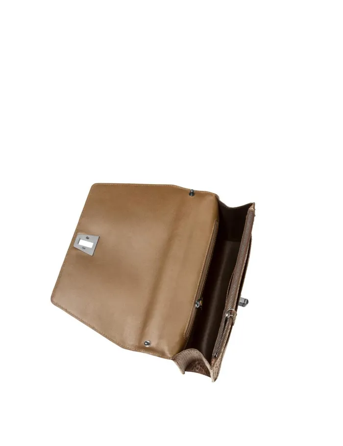 City Bag In Python Nubuck Leather Olive Women Akris Clutches