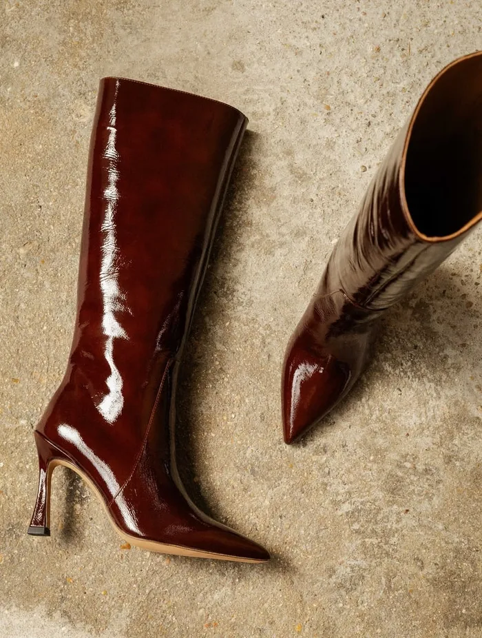 Clarisse Ganache Women Bobbies Knee High Boots