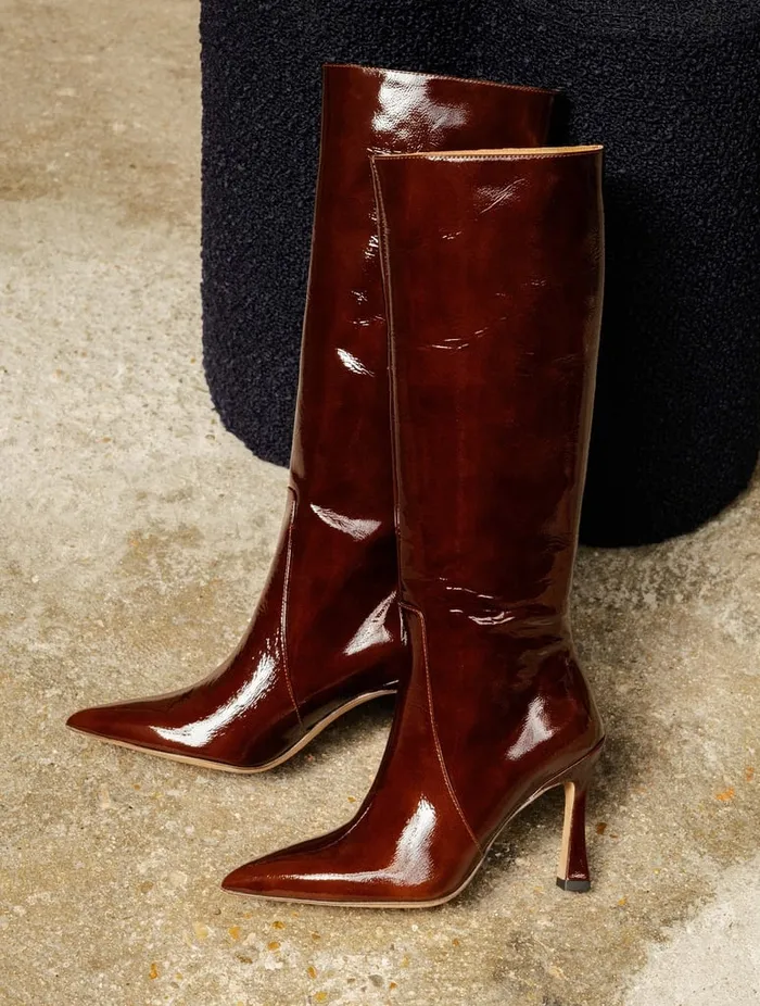 Clarisse Ganache Women Bobbies Knee High Boots