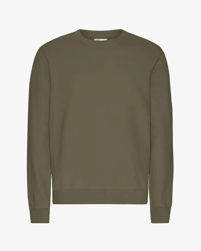 Classic Organic Crew 8211 Dusty Olive Crewneck Sweatshirts Colorfulstandard Men