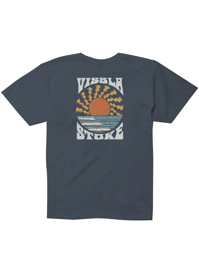 Clothing Vissla Youth Solar Spin Boys Tee Navy