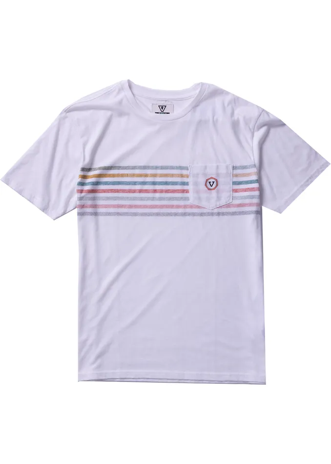 Clothing Youth Parallels Boys Ss Pkt Tee Vintage White Vissla